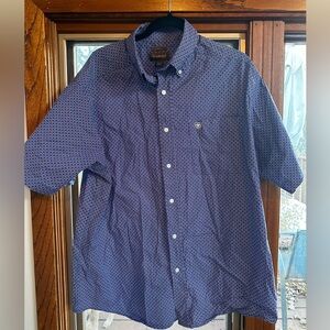Ariat Men's Patterned Navy Button Down Shirt